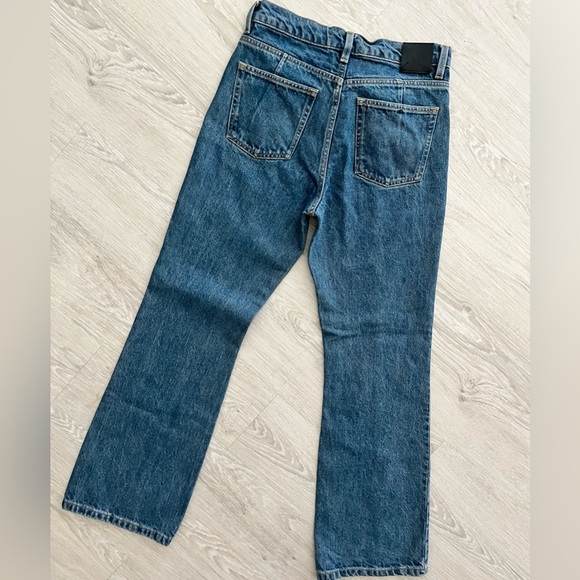 Jeans Massimo Dutti High Waist Stovepipe Seamed Front Med Wash 90s Style 29W - Picture 9 of 12